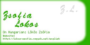zsofia lokos business card