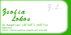 zsofia lokos business card